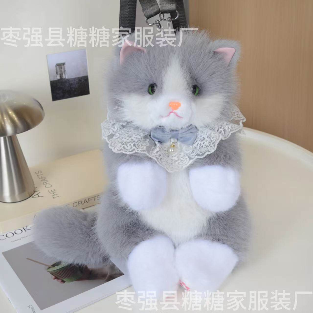 仿真布偶猫背包玩偶猫咪双肩包公通用款女包