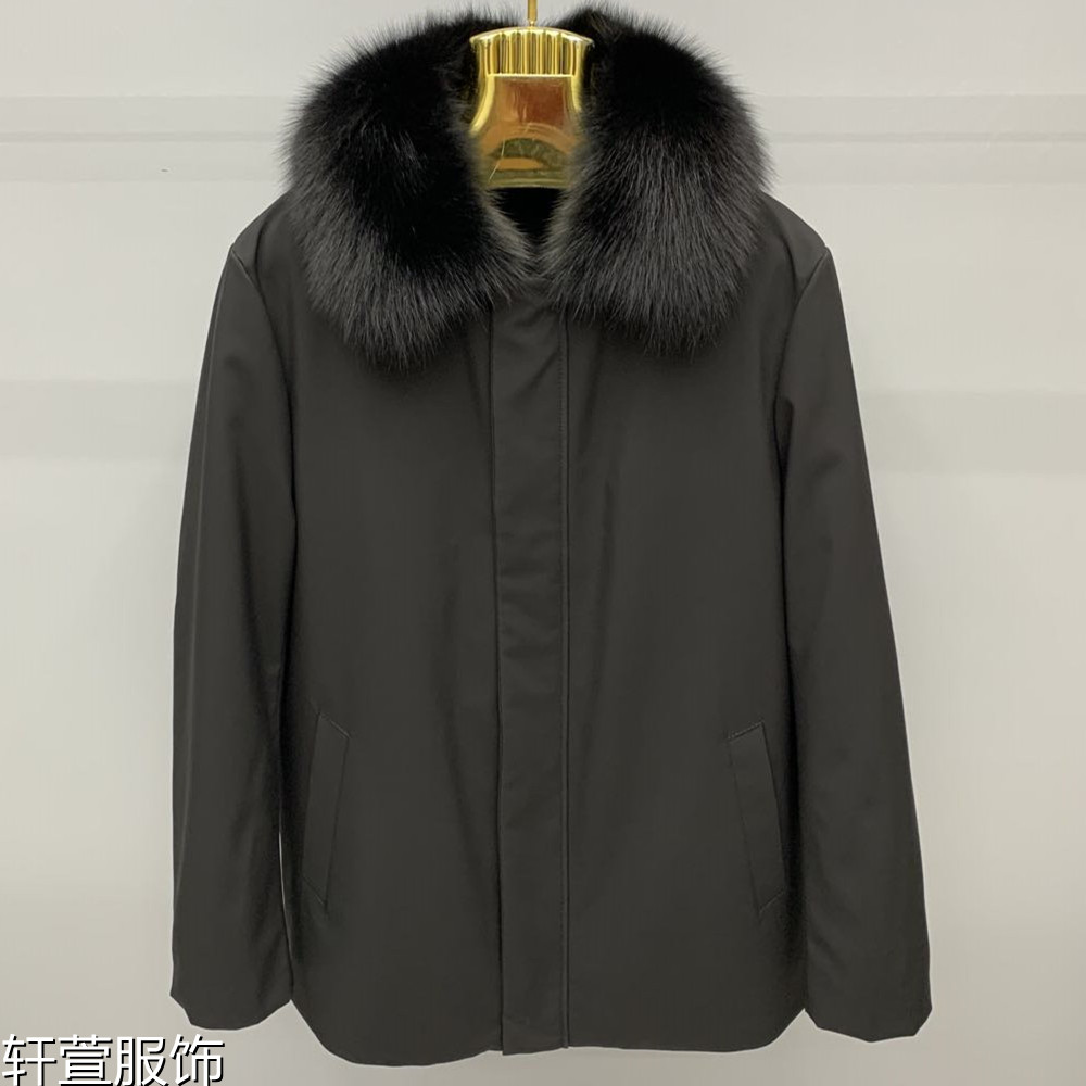 爸爸皮草保暖百搭简单大气