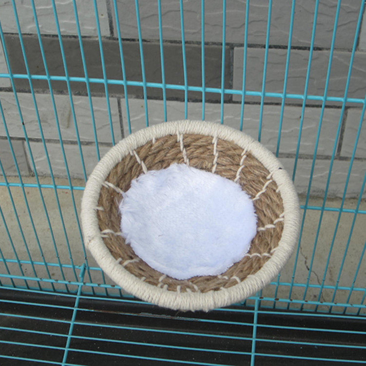 手编麻绳棉绳鸟窝繁殖窝鸟巢玉鸟鸟窝 芙蓉鸟金青鸟金丝雀巢窝