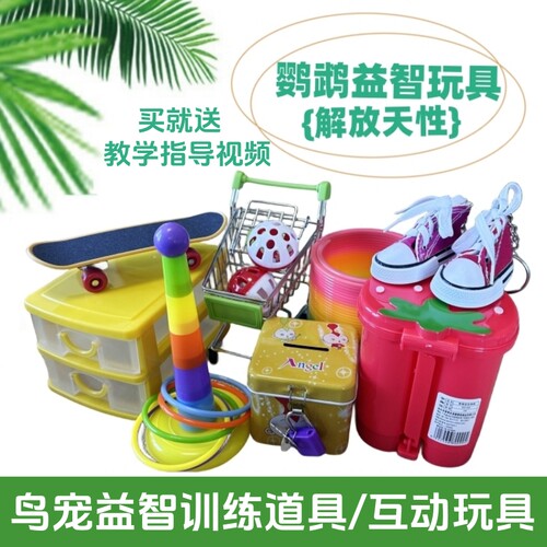 鹦鹉鸟玩具套装益智训练道具解闷