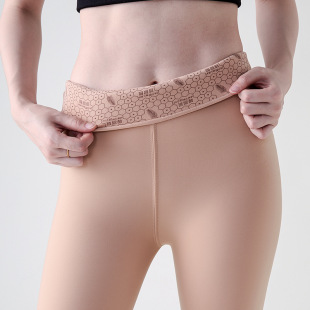 裸感自然九分水光袜女 袜肉色鲨鱼裤 一字裆肤色打底裤 秋冬加绒连裤