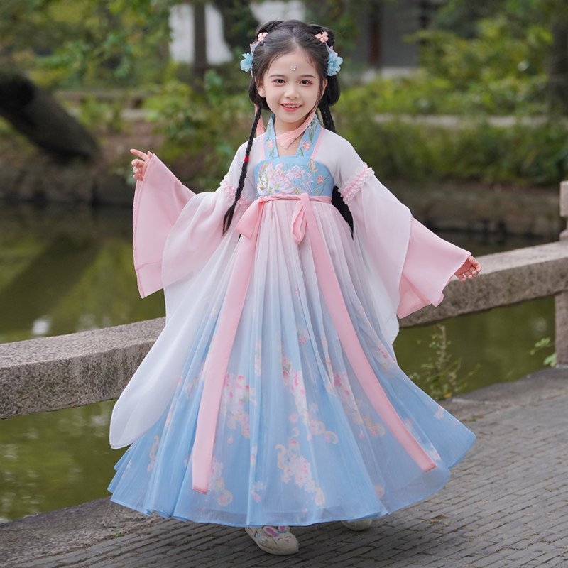 仙子遇女童汉服齐胸襦裙刺绣飘逸