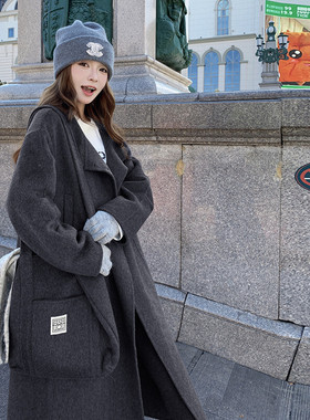 上新    配包包双面呢大衣2C115-2355-P275-K408