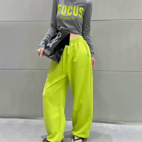 秋季新款卫裤女高腰宽松休闲裤潮