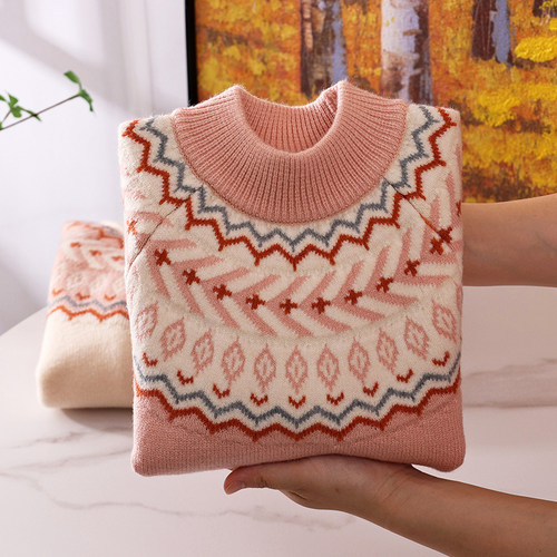 加厚洋气女童毛衣2025冬季新款