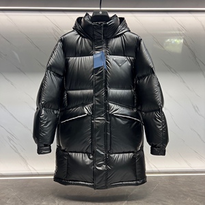 2023年新款鹅绒羽绒服羽绒服外套连帽拉链中长款冬季厚保暖男防寒