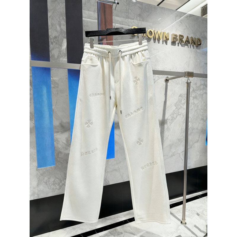 潮牌秋冬新款男士休闲裤醋酸羊毛直筒裤运动长裤潮牌宽松加厚保暖