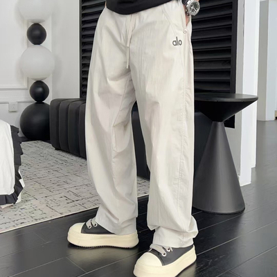 夏季宽松运动冲锋裤户外冰丝速干男生夏工装裤设计感长裤痞帅潮牌