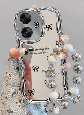 适用红米Note13R手机壳Redmi新款note13rpro黑色蝴蝶结奶油壳小米noto13r全包防摔por简约5G好看推荐女保护套