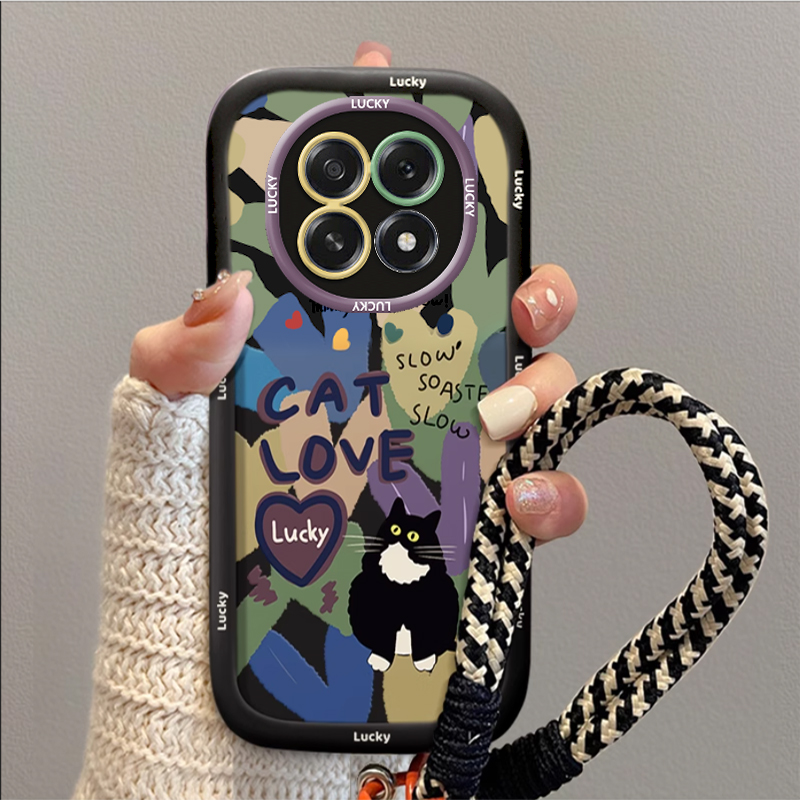 适用OPPOA5手机壳5G新款a5x/a5pro涂鸦猫咪A5活力版全包oppo防摔泡芙PKQ110软壳a5系列推荐5G男女后外壳