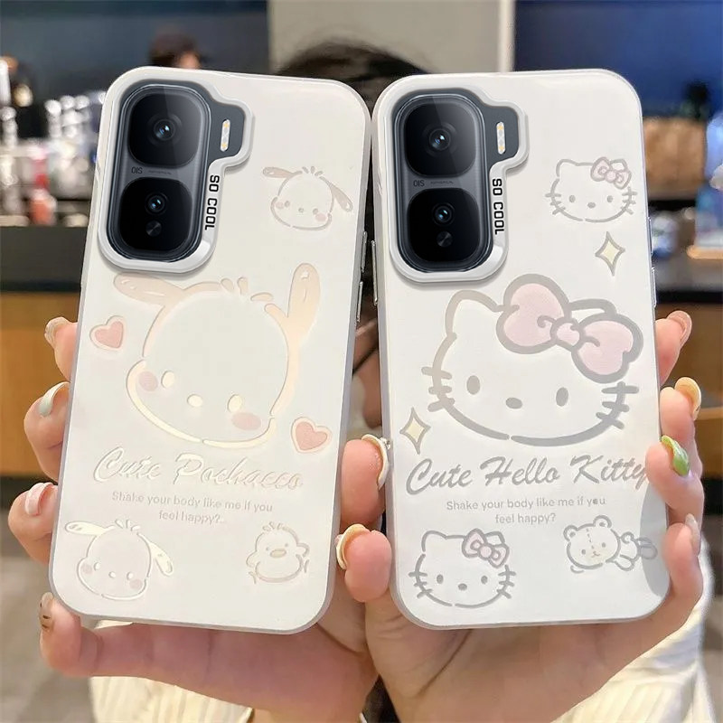 适用iQOONEO10手机壳vivo新款iqooneo11情侣帕恰狗爱酷NEO8/3可爱镭射neo6se男女防摔neo5s凯蒂猫neo9彩银壳