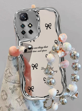 适用红米Note11手机壳Redmi新款note11pro十黑色蝴蝶结note11tpro奶油壳小米se全包防摔por简约5G推荐+女软壳