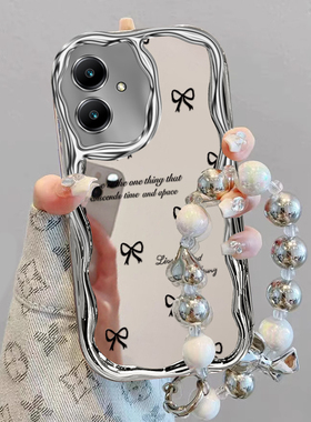 适用荣耀100手机壳Honor新款100Pro黑色蝴蝶结华为100电镀奶油壳MAA—AN00全包防摔por好看推荐女5G保护套