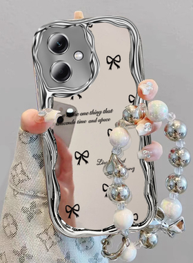 适用红米Note12手机壳Redmi新款Note12R黑色蝴蝶结pro+奶油壳小米note12turbo全包防摔por简约5G推荐女保护套