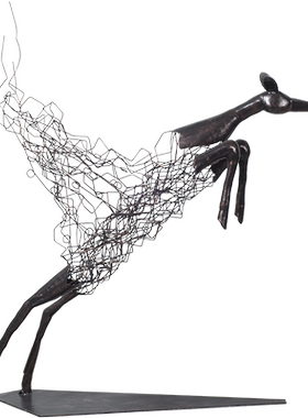 由居售楼处门庭大堂几何风抽象鹿