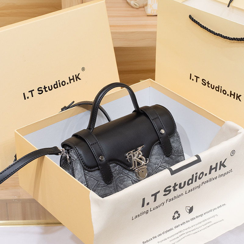 CITEX LV官方旗舰店香港包包女真皮波士顿手提枕头包2025新款秋冬图片