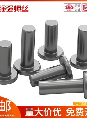 铁/铝平头实心铆钉GB109本色铁钉铁击打平敲打铆钉M2M2.5M3M4M5M6