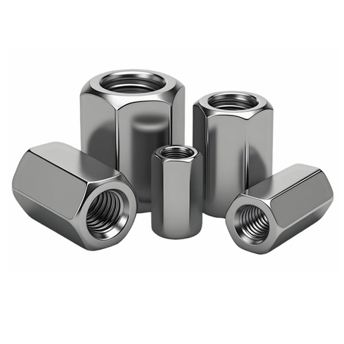 304不锈钢焊接六角螺母接头螺母加厚加长链接螺母M6M8M10M12M16