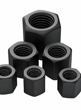 GB55六角加厚螺母8.8级发黑锁紧螺母M6M8M1M0M12M14M16M18M20-M48