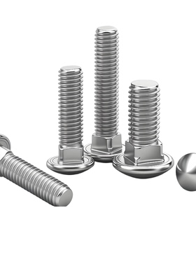 304不锈钢马车螺丝螺丝货架桥架大扁头加长M6M8M10方颈螺半圆头