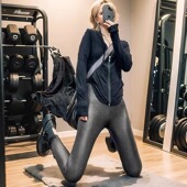 紧身裤 潮牌女打底裤 女薄款 小脚裤 外穿高腰显瘦闪亮弹力金属色时尚