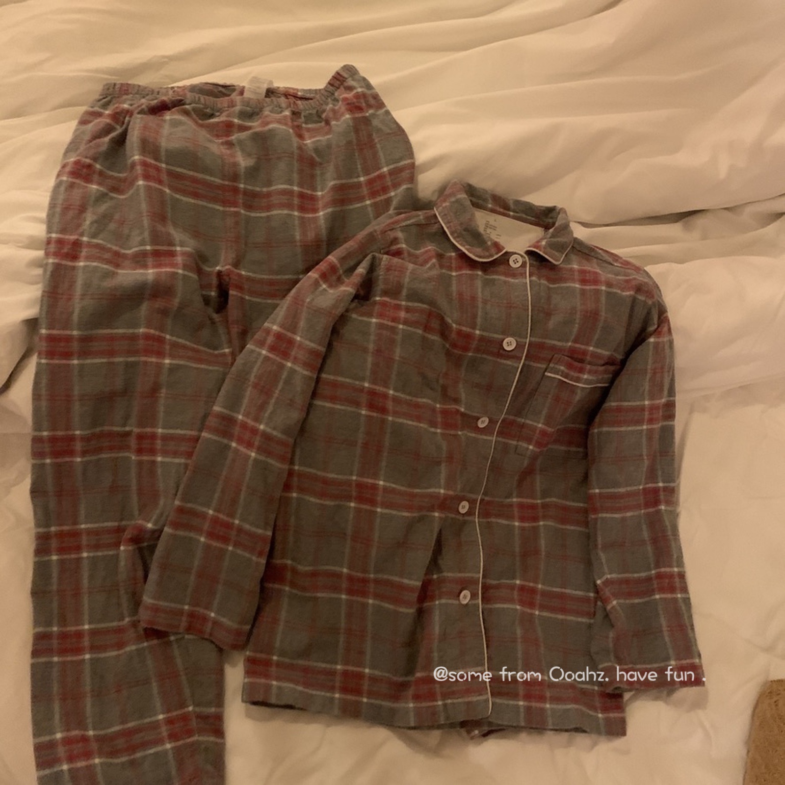 法兰绒~100棉无侧缝情侣家居服