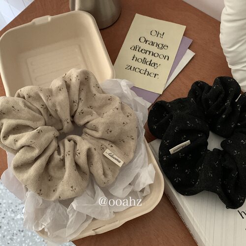 绒绒蒲公英~韩系布艺小碎花大肠发圈马尾皮筋头绳女生高级感发饰
