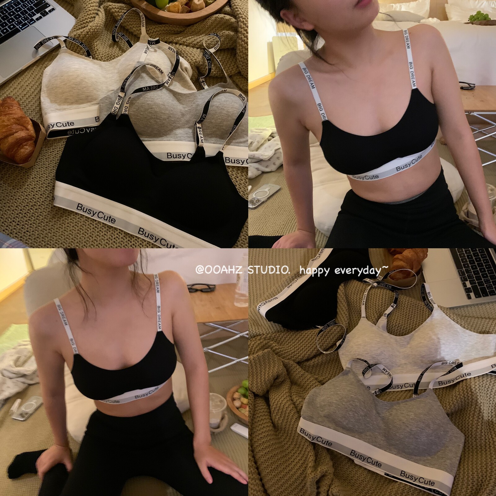 美式休闲运动风文胸不跑杯无钢圈