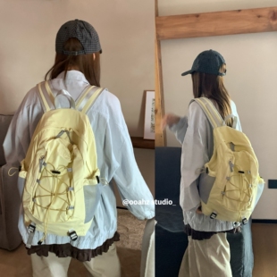 ooahz自制~夏塔徒步·韩国面料远足登山包 大容量尼龙刺绣双肩包