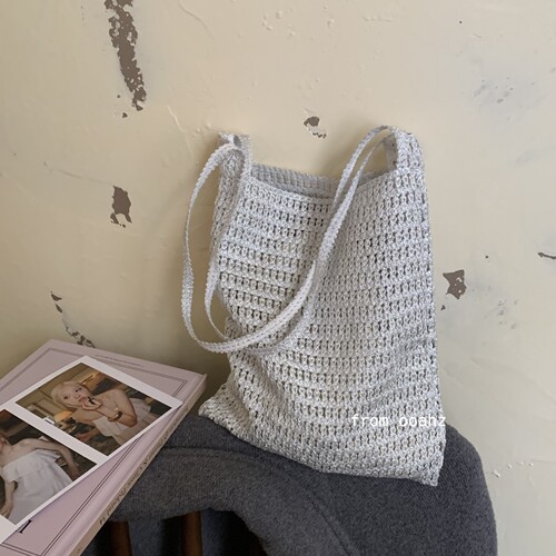 闪银小银包~韩国fever同款手拎包银色出门手机包百搭小众编织包女