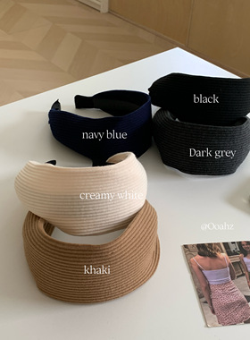 日剧强推~复古高级质感坑边发箍简约百搭宽边发带加宽ins运动头箍