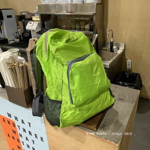 一生轻量~登山冲顶包环保可折叠双肩包 户外运动皮肤包薄旅行背包