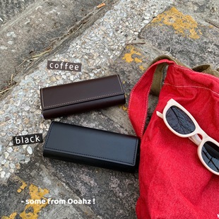 极简偏好~复古皮质眼镜盒 大方近视眼镜盒墨镜盒皮面太阳镜盒便携