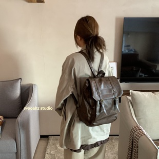 包邮 剑桥学院 英伦风大学生上课书 双肩包 差包 复古PU大容量日式