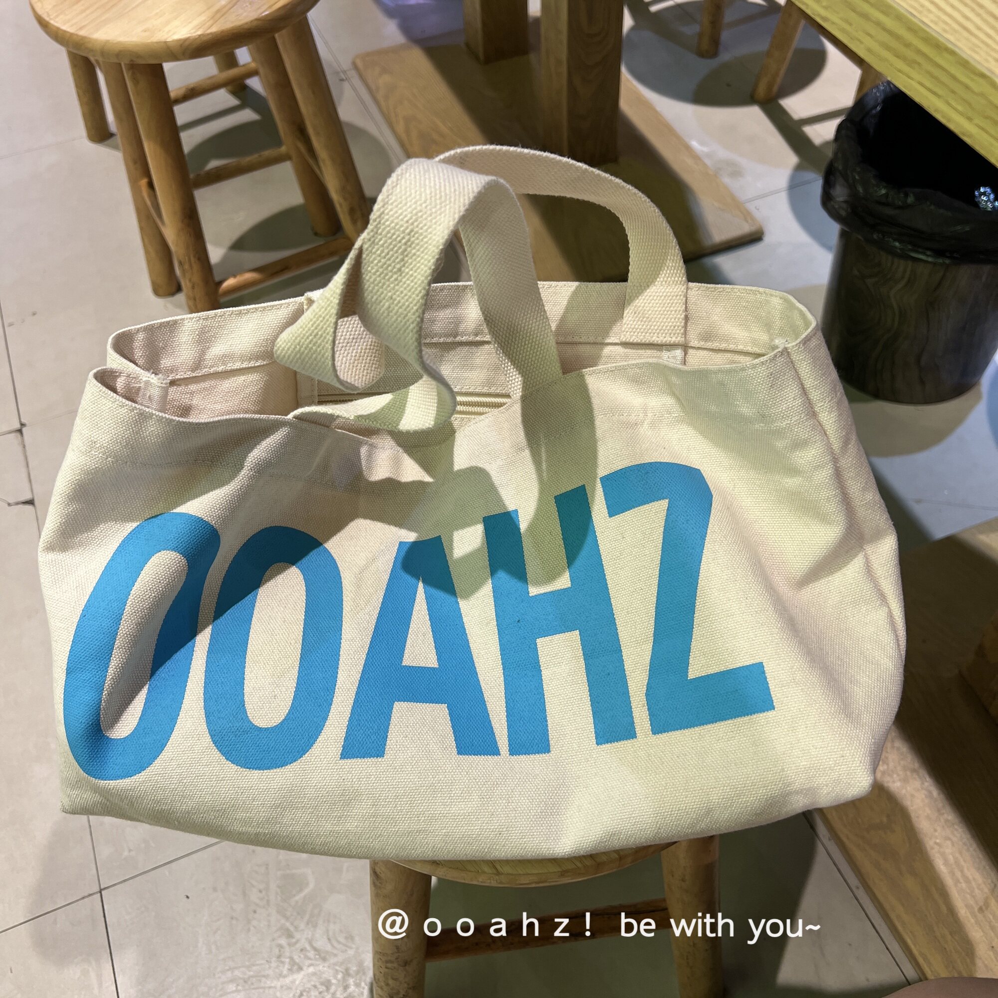 ooahz帆布包字母chic小众手提包