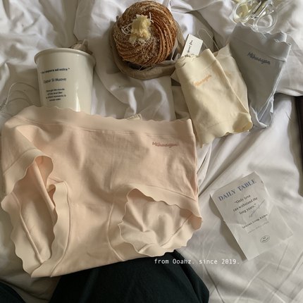 "夜曲"强推舒适云朵纯棉全裤7A内裤 裸感少女中腰包臀亲肤三角裤