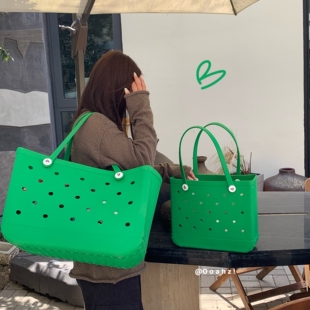 xian量！取快递用EVA洞洞沙滩包~防水发泡手提包买菜单肩购物包袋