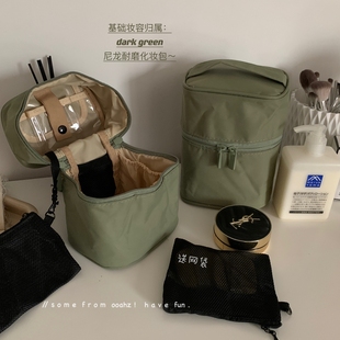 妆容归属~抹墨绿/旅行尼龙便携防水大容量化妆包ins洗漱收纳包包