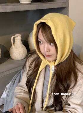 红橙黄蓝!~韩国澳毛纯色百搭三角巾多用小围巾披肩羊毛系带头巾女
