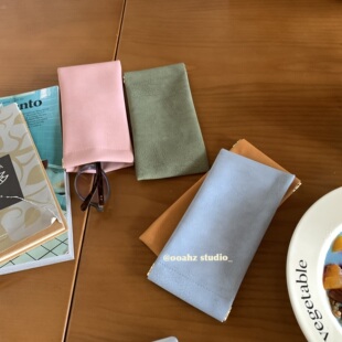 海角七号~简约便携眼镜包男女弹片口自动闭合PU墨镜包眼镜收纳套