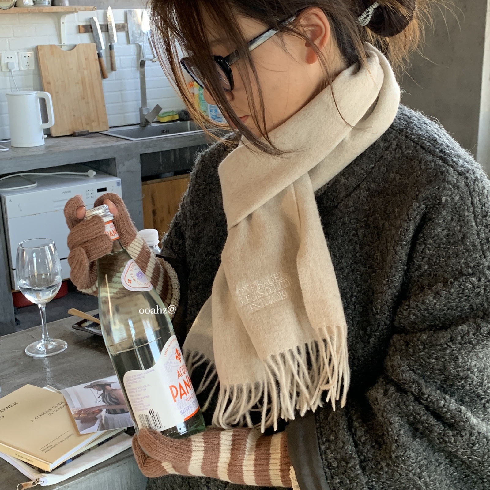 韩国小众韩系氛围感围巾保暖加厚