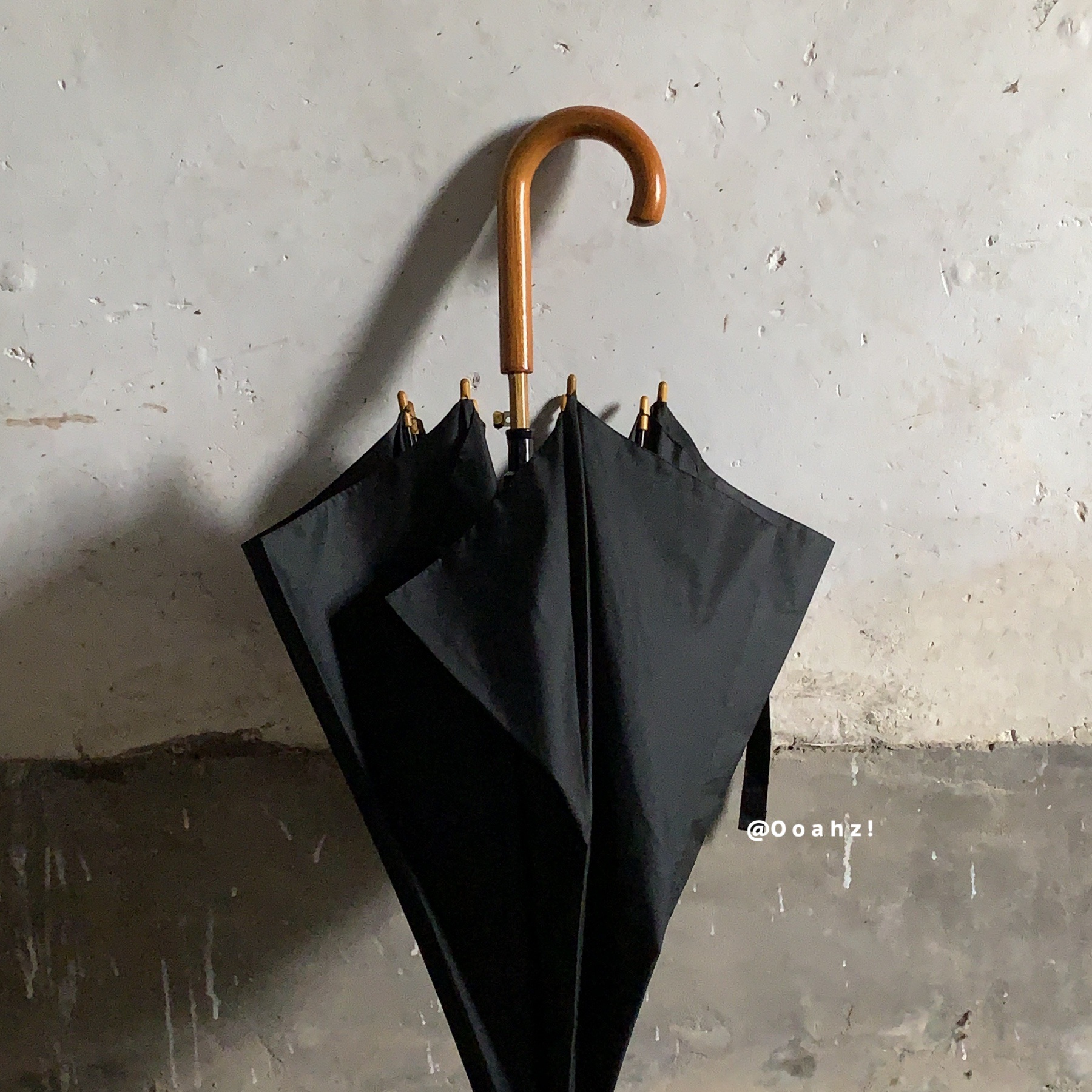长柄雨伞复古纯色日系ins情侣