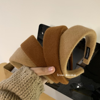 立冬到了~秋冬毛呢宽版高颅顶发箍 百搭日常外戴高级感女头箍发饰