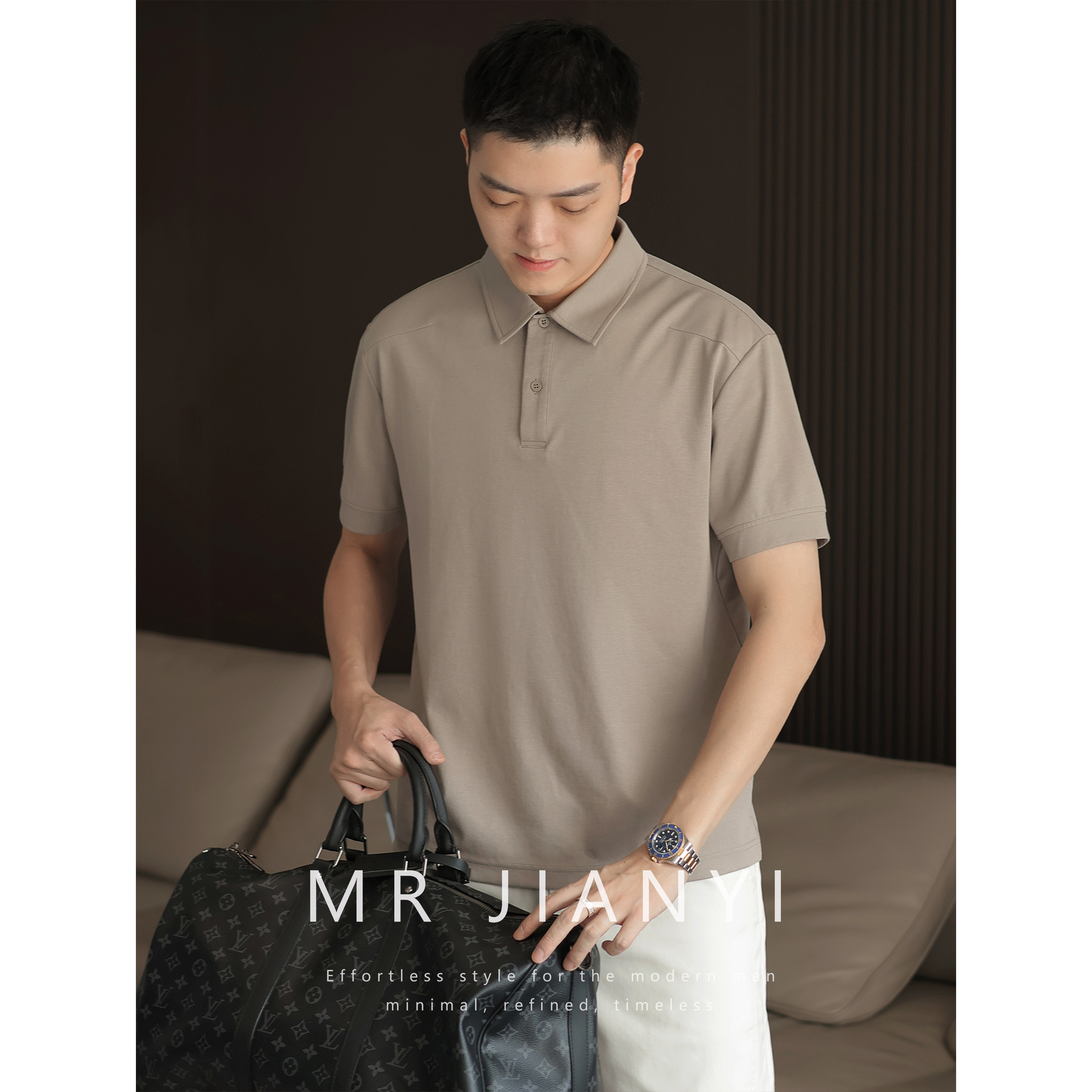 MR JIANYI夏季解构挺括Polo衫