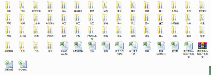 挖掘机全套油封资料 挖机修理包资料 油封密封件钩机型号全车资料