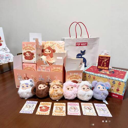 潮玩木鱼PUCKY敲敲系列搪胶毛绒玩偶挂件盲盒毕奇发声手办毛绒玩