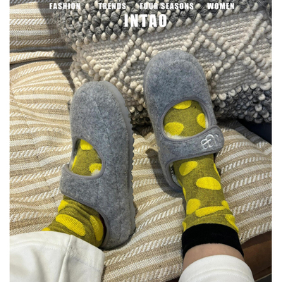 法式绝美超火一脚蹬毛毛鞋女