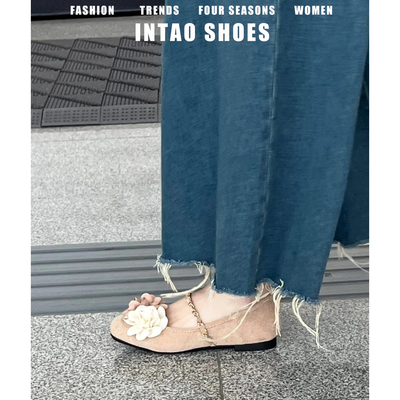 法式优雅花朵浅口单鞋女外穿