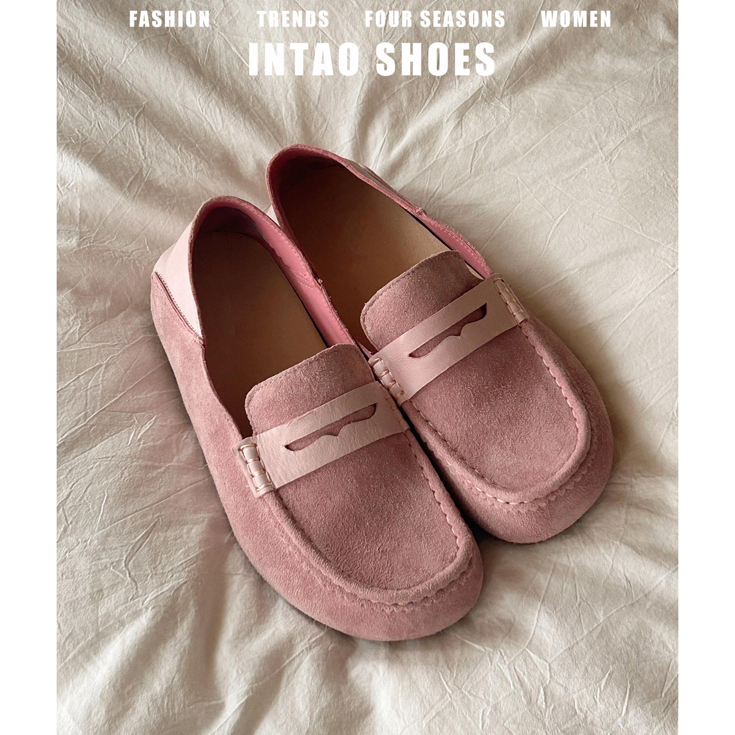 高级感粉色厚底全包勃肯单鞋女2026年春季新款一脚蹬内增高穆勒鞋