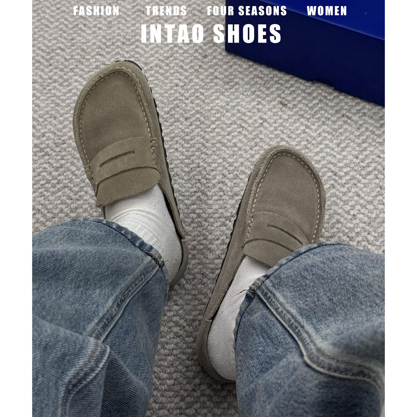 2026春季新款大码41到44男女同款真皮勃肯鞋老钱风复古包头穆勒鞋